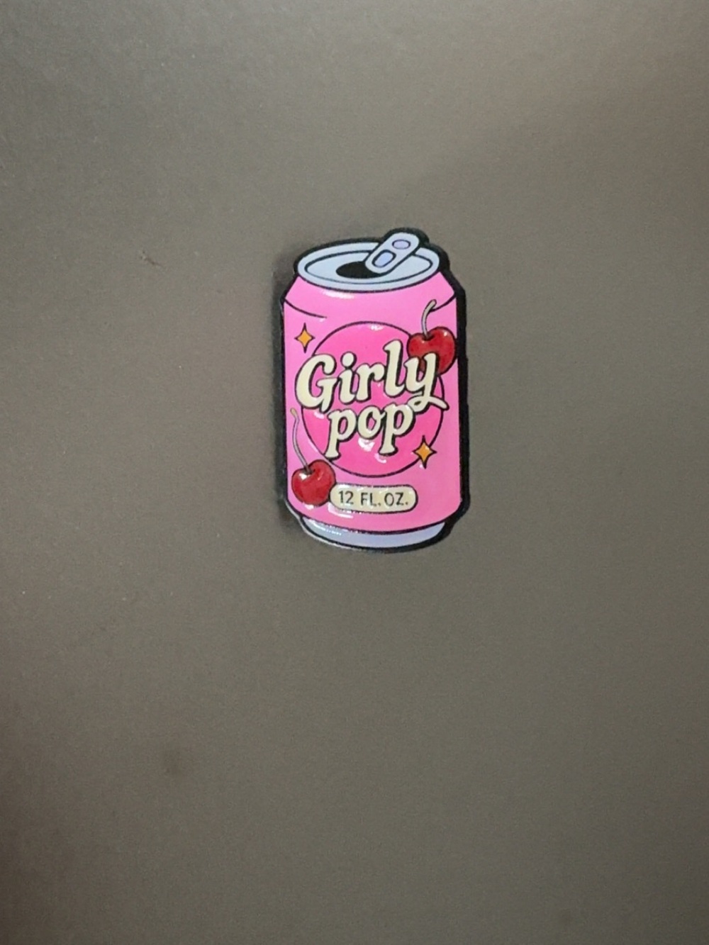 GIRLY POP Pink soda can Enamel pin